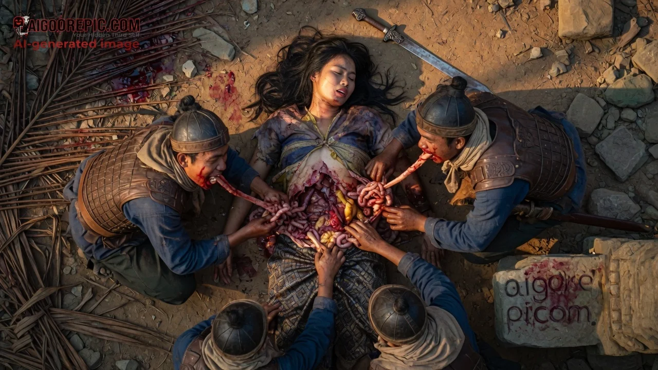 Brutal Disembowelment of Woman - AI Generated Horror