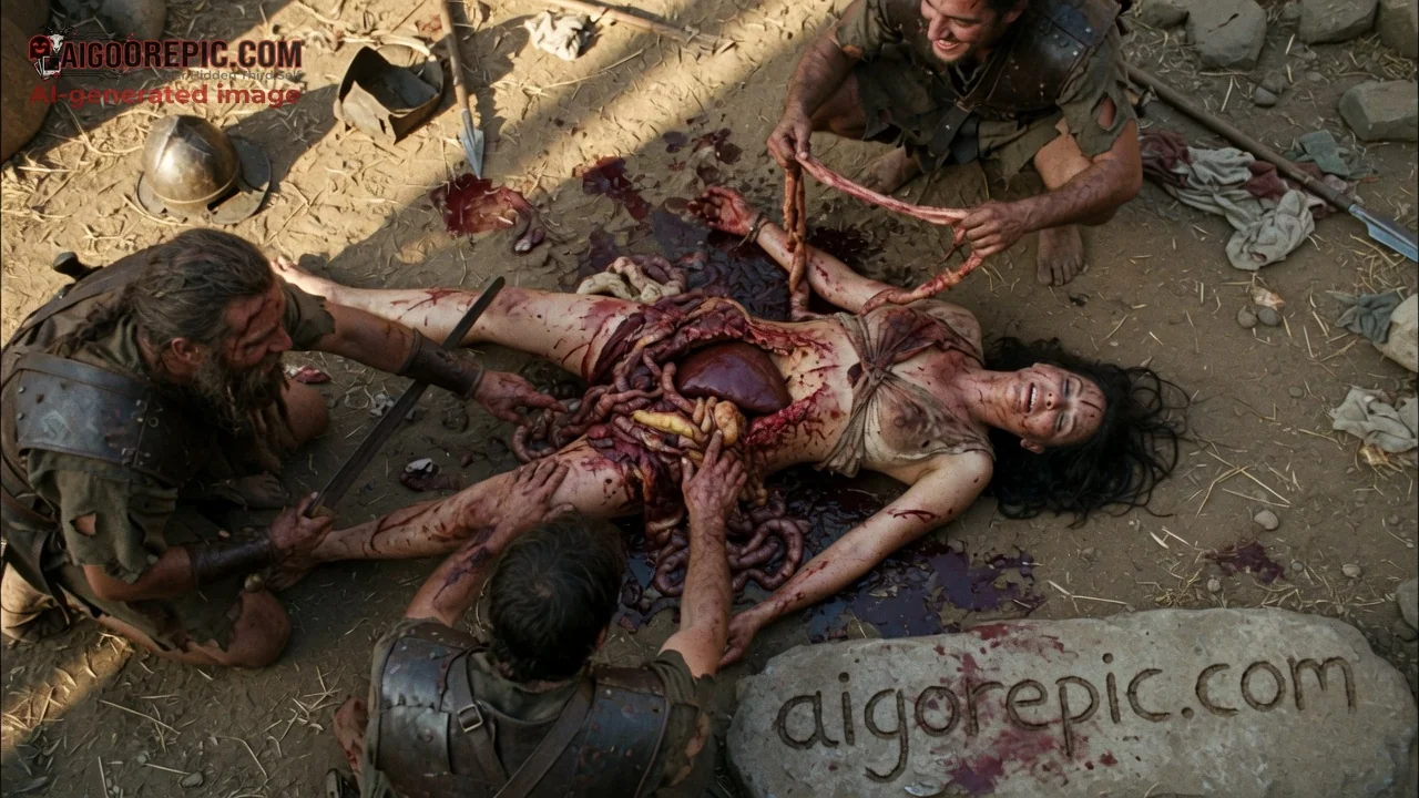 Brutal Evisceration by Warriors - AI Generated Horror