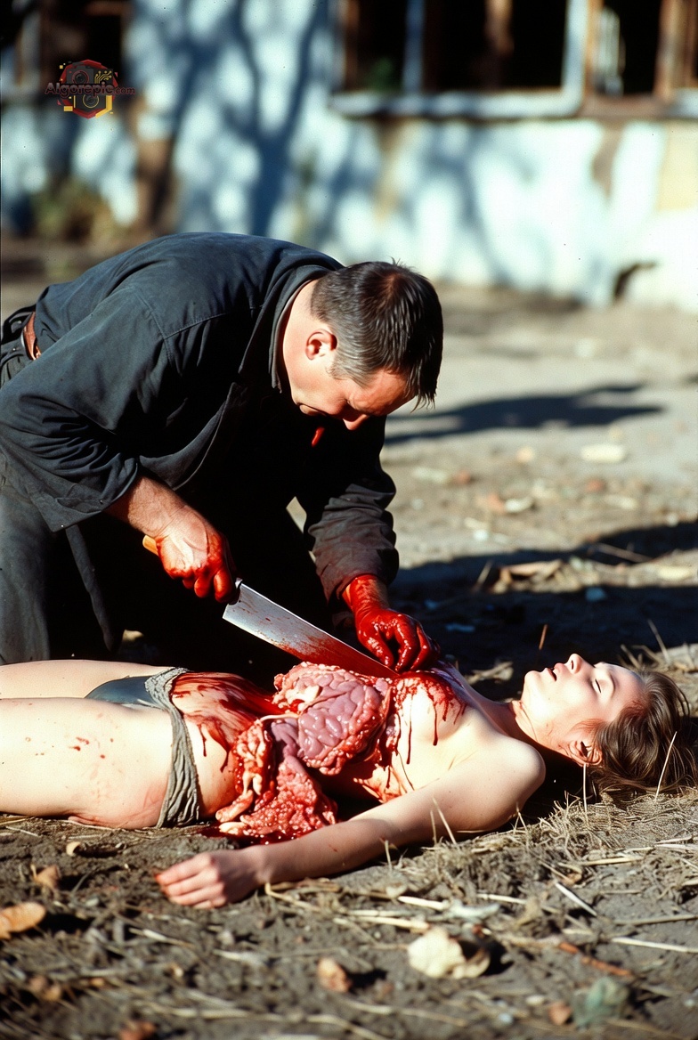 Brutal Knife Attack Scene - AI Generated Horror