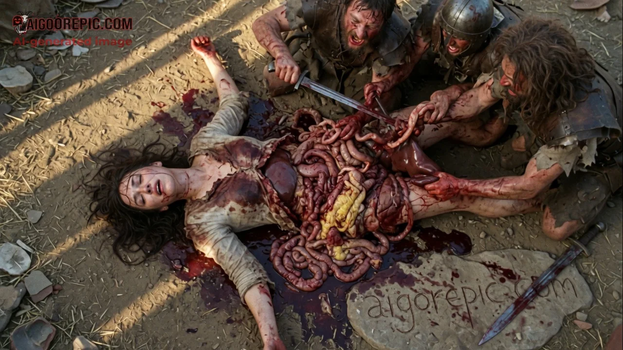 Brutal Viking Gutting of Woman - AI Generated Horror