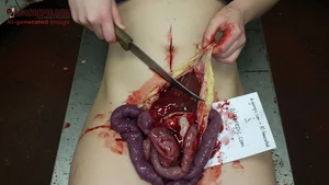 Gory Abdominal Dissection Scene