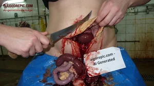 Gory Abdominal Dissection Scene