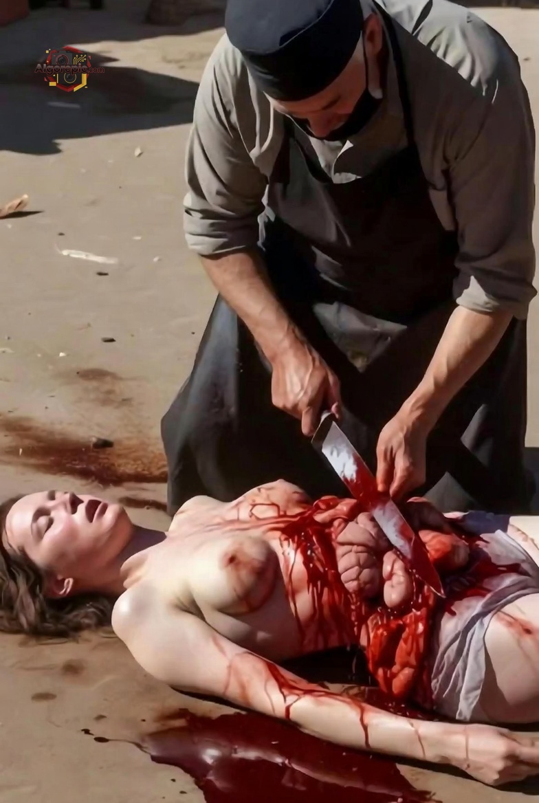 Graphic Butcher Scene - AI Generated Horror