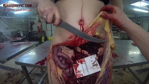 Gruesome Abdominal Dissection Scene
