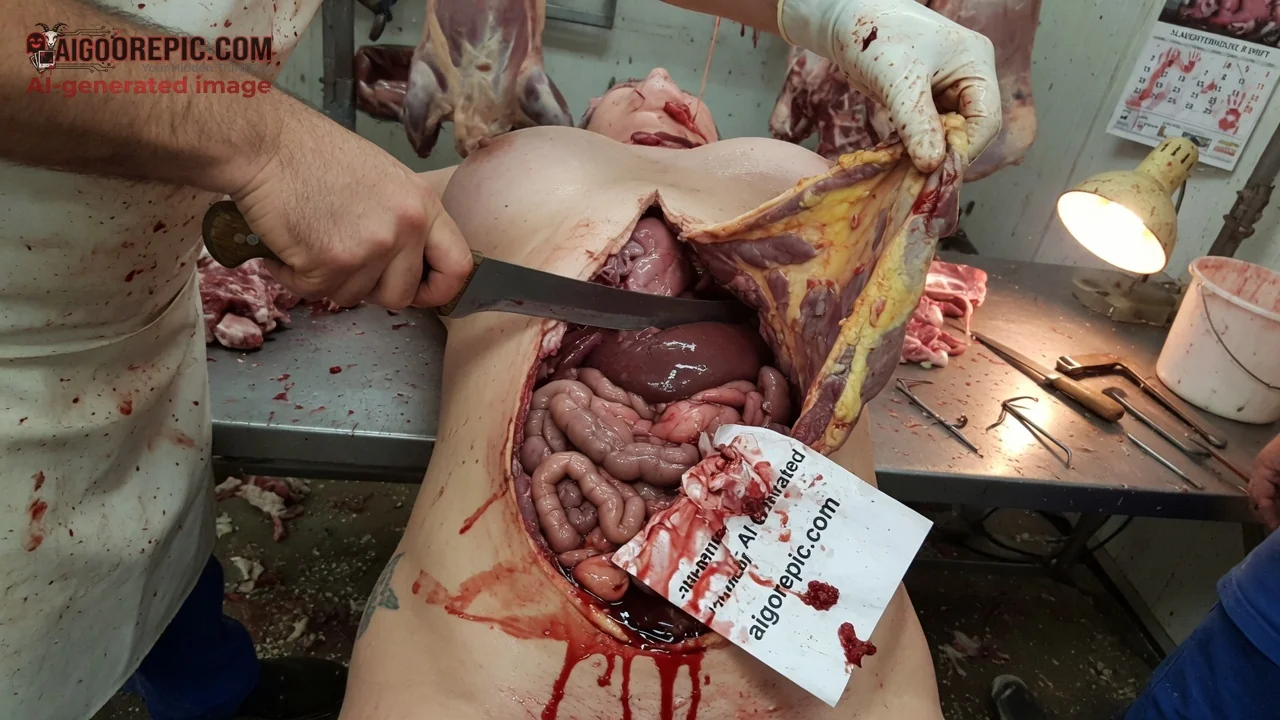 Gruesome Female Autopsy Dissection - AI Generated Horror