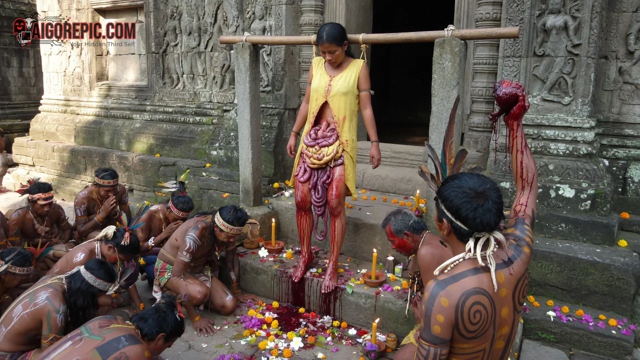 Ritual Sacrifice at Ancient Temple - AI Generated Horror