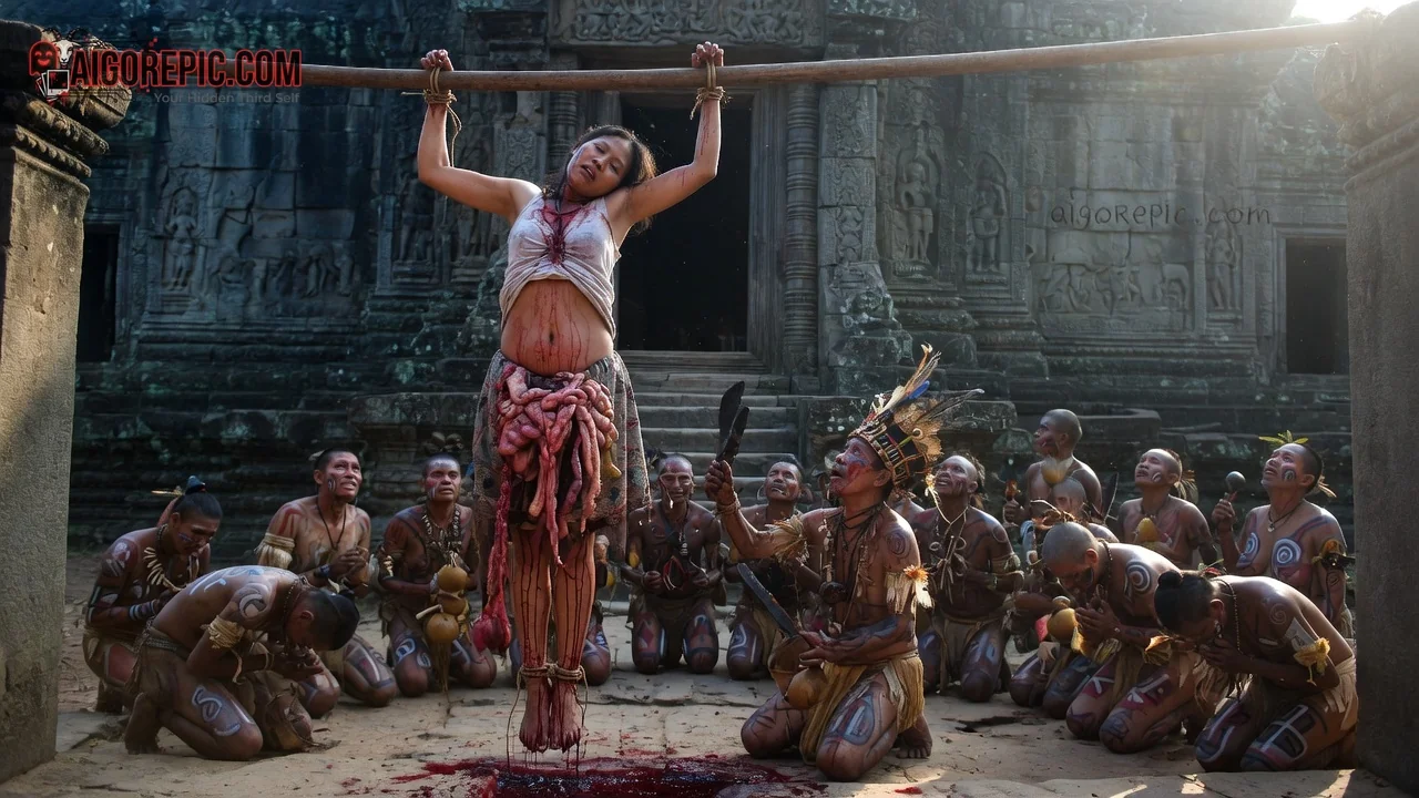 Tribal Sacrifice at Ancient Temple - AI Generated Horror