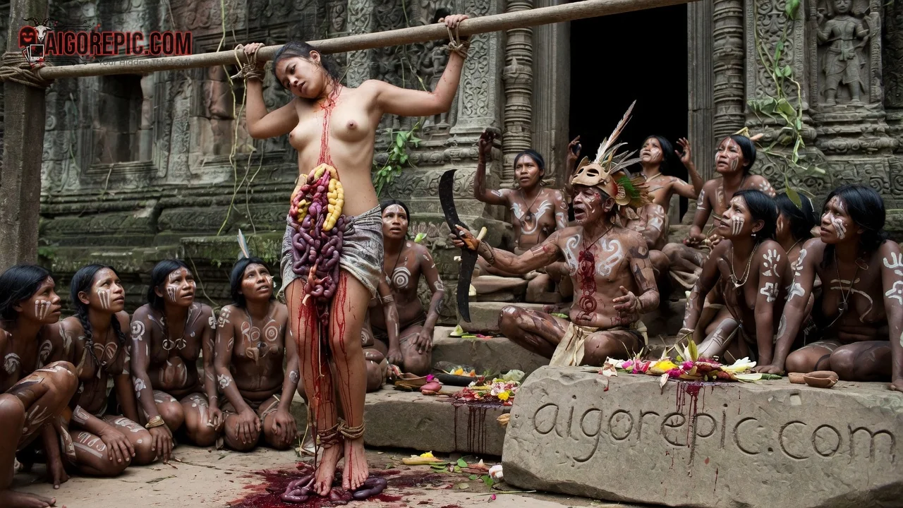 Tribal Sacrifice at Ancient Temple - AI Generated Horror