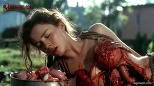 Woman with Bloody Organs
