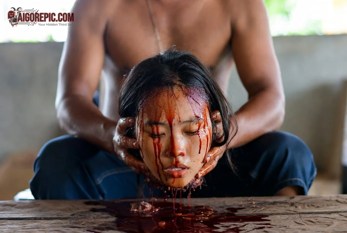 Blood Ritual Scene - AI Generated Horror