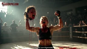 Bloodied Fighter Victory Pose
