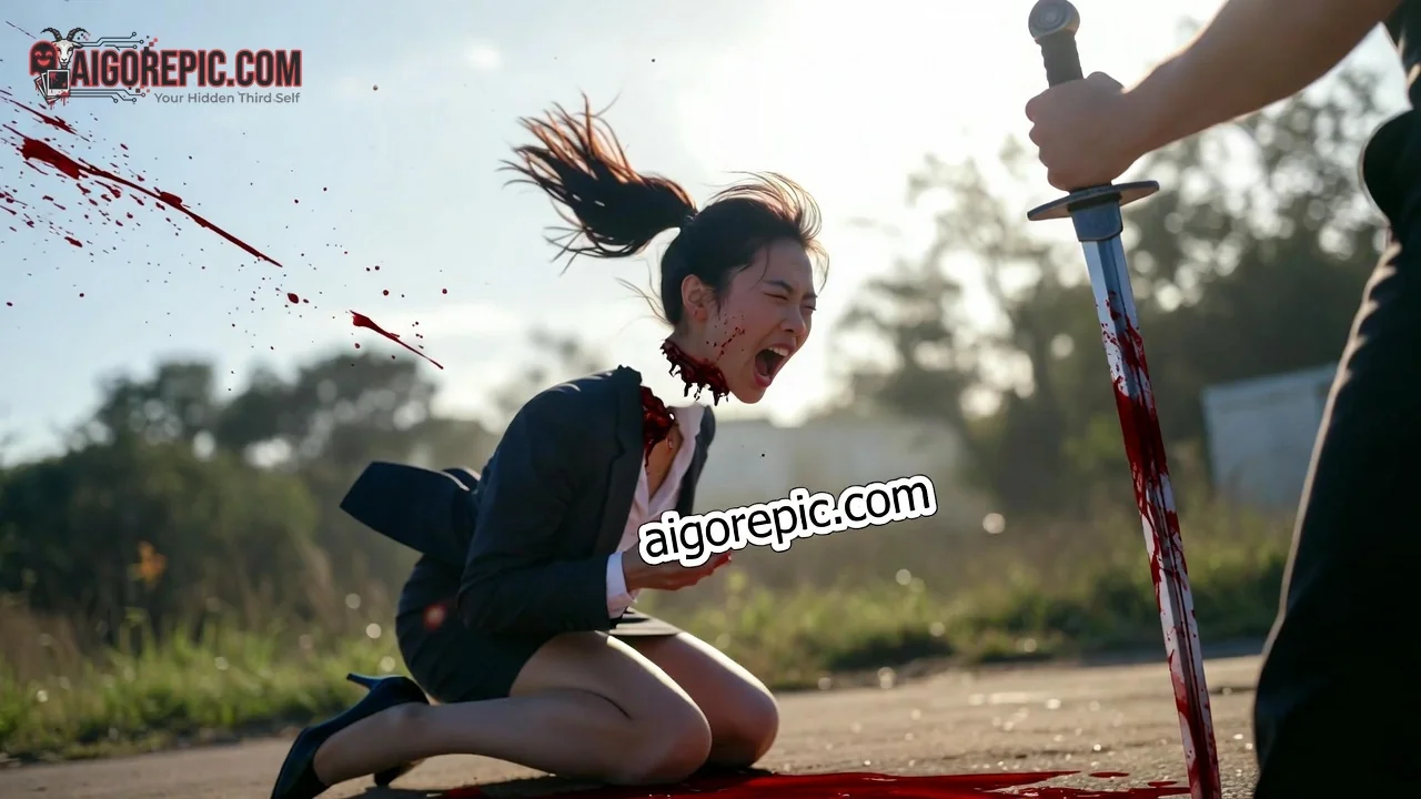 Bloody Attack on Woman - AI Generated Horror