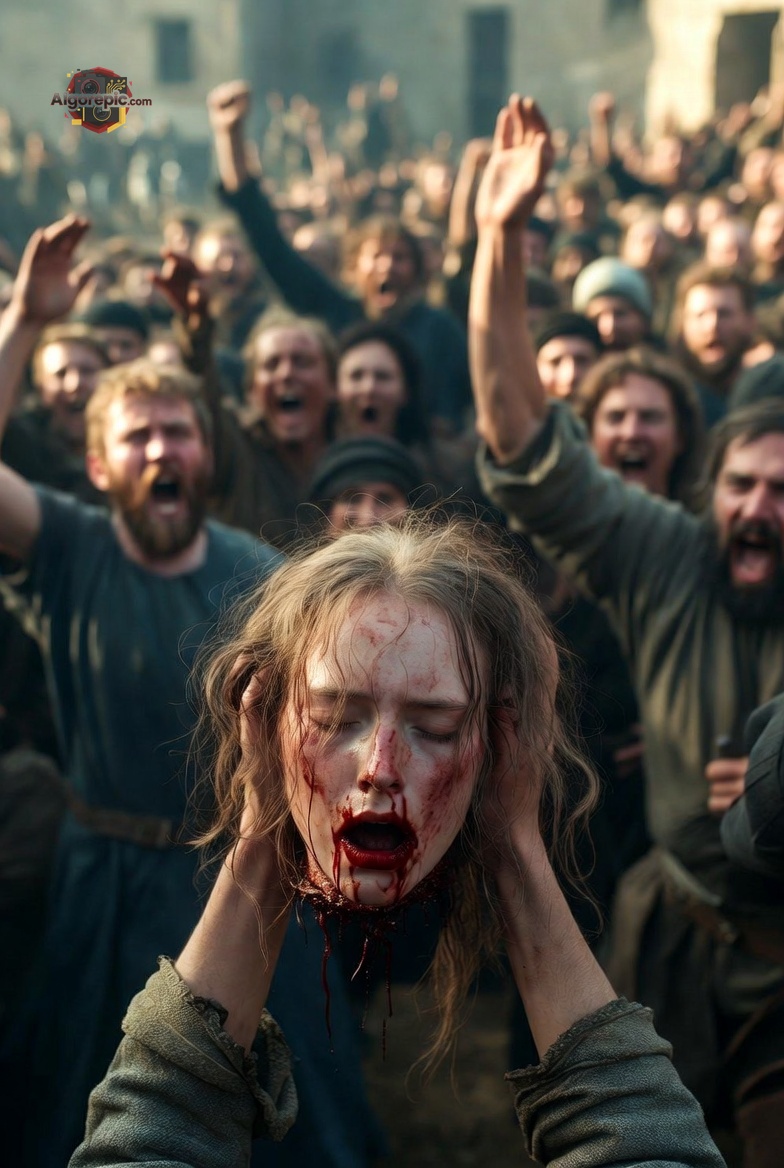 Bloody Protest Scene - AI Generated Horror