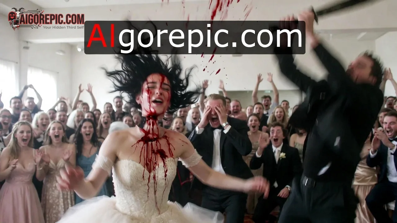 Bloody Wedding Dance Horror - AI Generated Horror