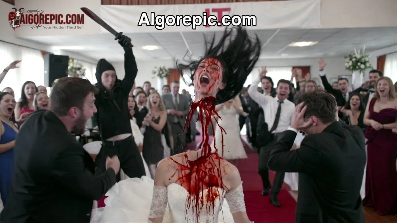 Bloody Wedding Horror Scene - AI Generated Horror