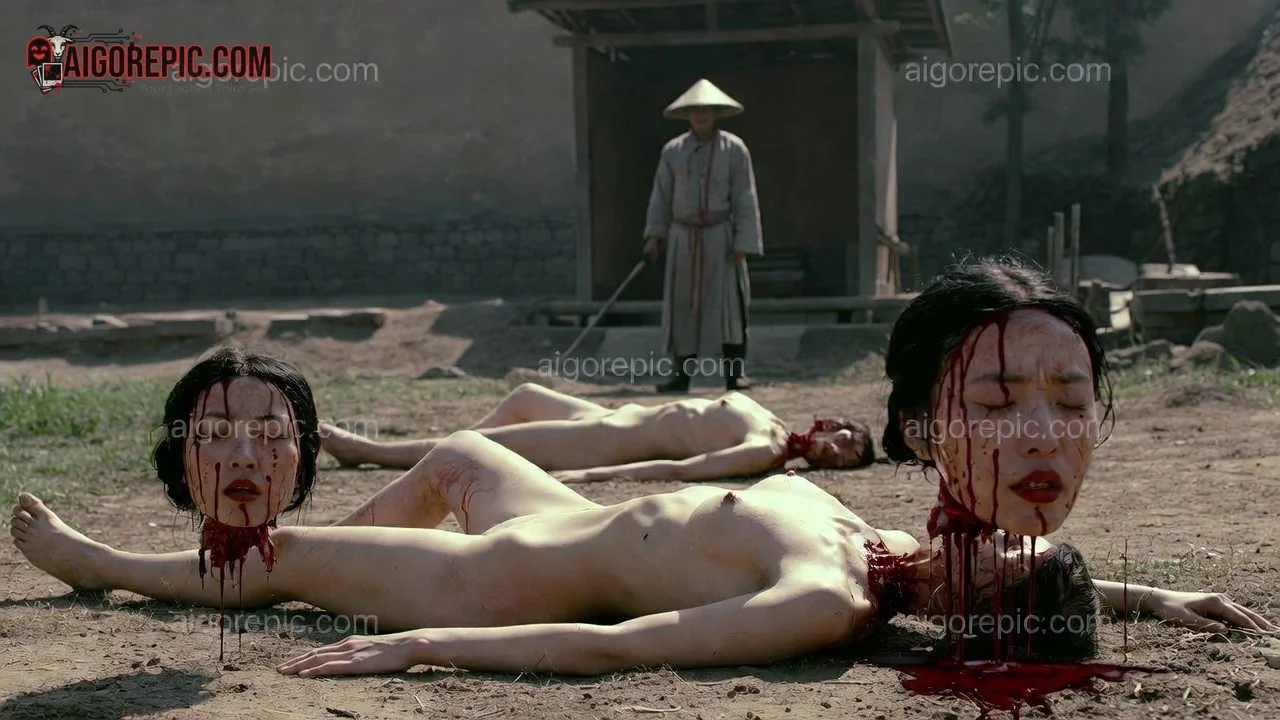 Decapitated Bodies in Field - AI Generated Horror