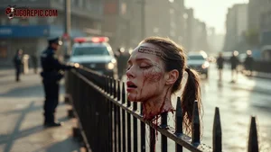 Decapitated Head on Fence