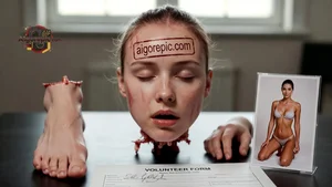 Decapitated Head on Table