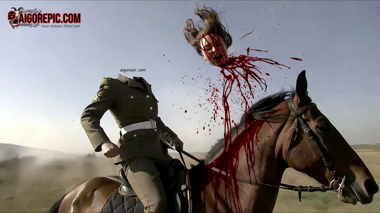 Decapitated Rider on Horse - AI Generated Horror