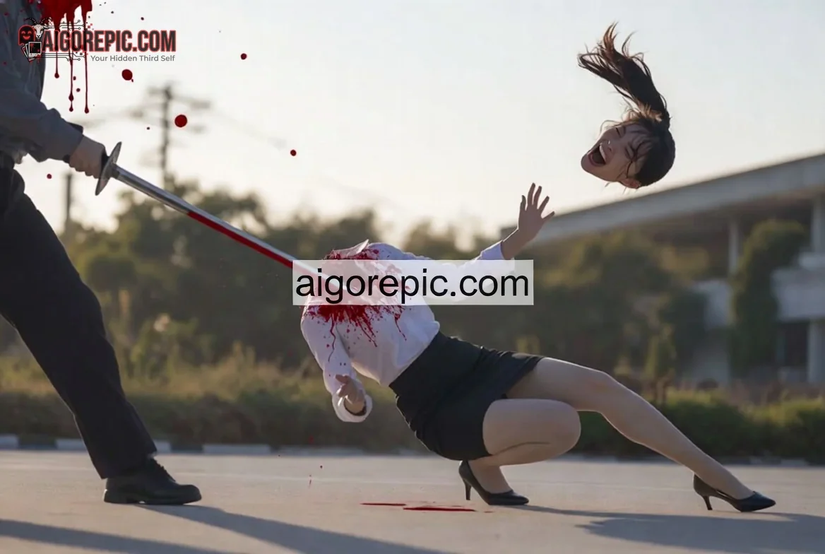 Decapitated Woman in Street - AI Generated Horror