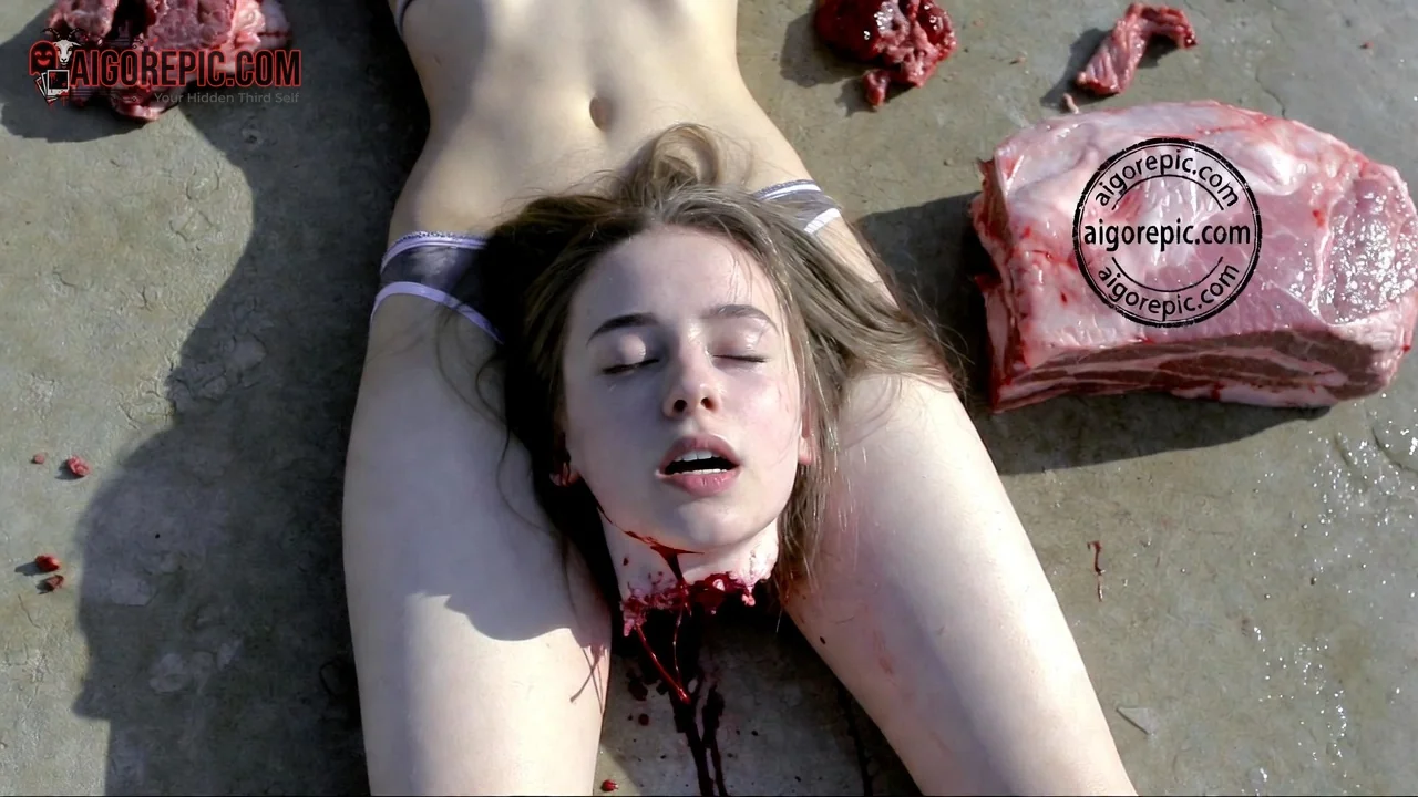 Decapitated Woman on Ground - AI Generated Horror