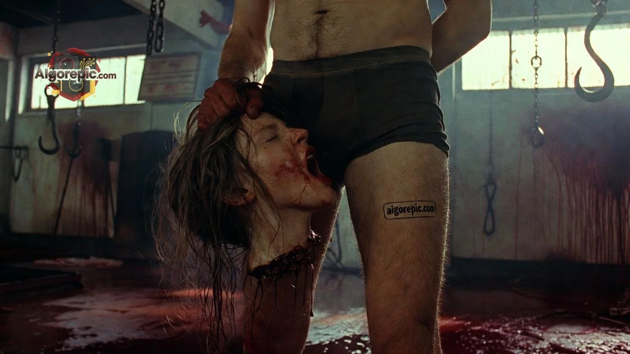 Gruesome Butcher Scene - AI Generated Horror