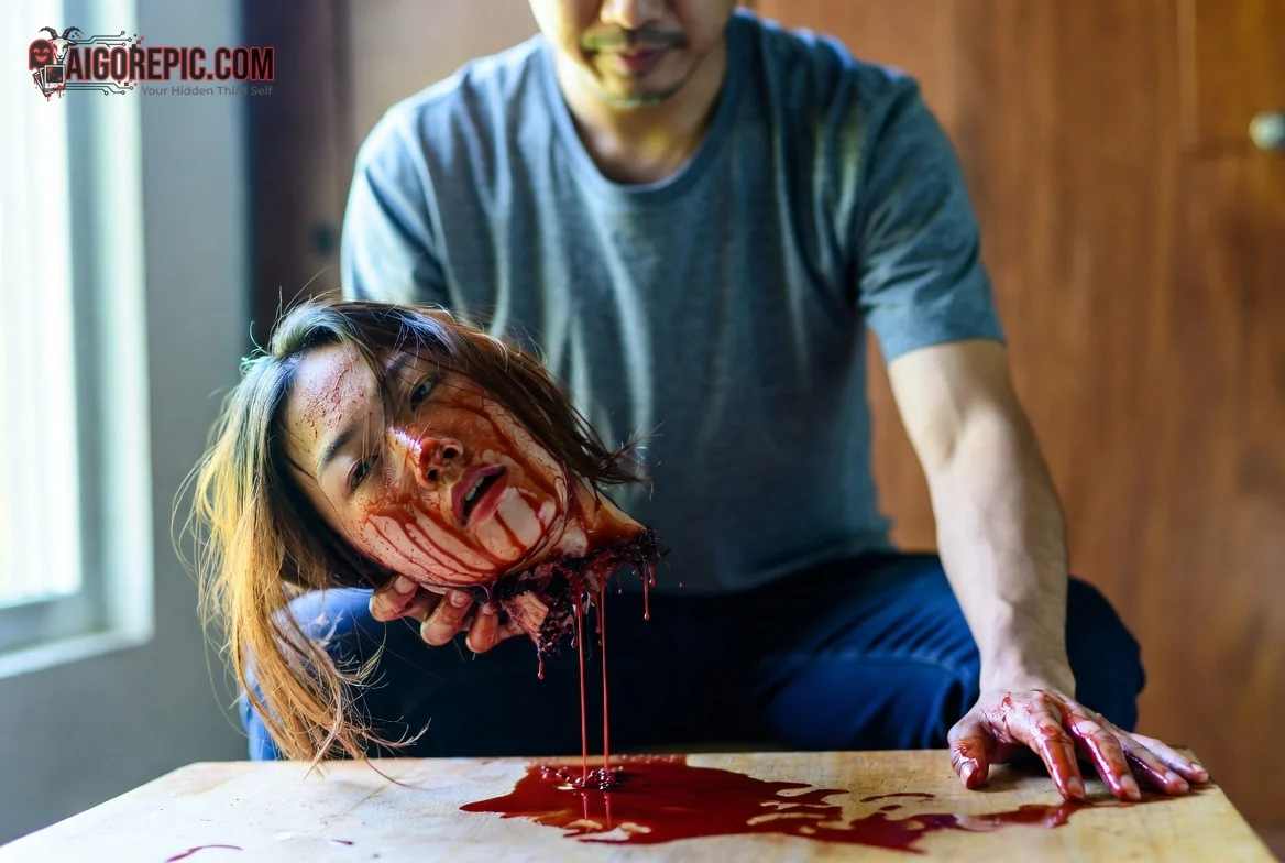 Gruesome Head in Hands - AI Generated Horror