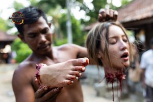 Gruesome Severed Heads Display