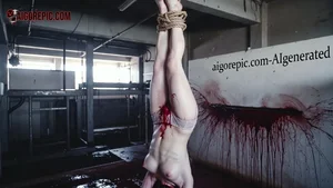 Hanging Bloody Woman in Abandoned Factory