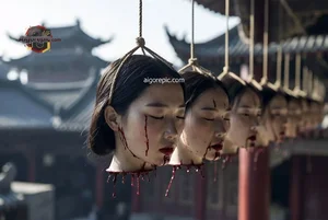 Hanging Heads in Temple