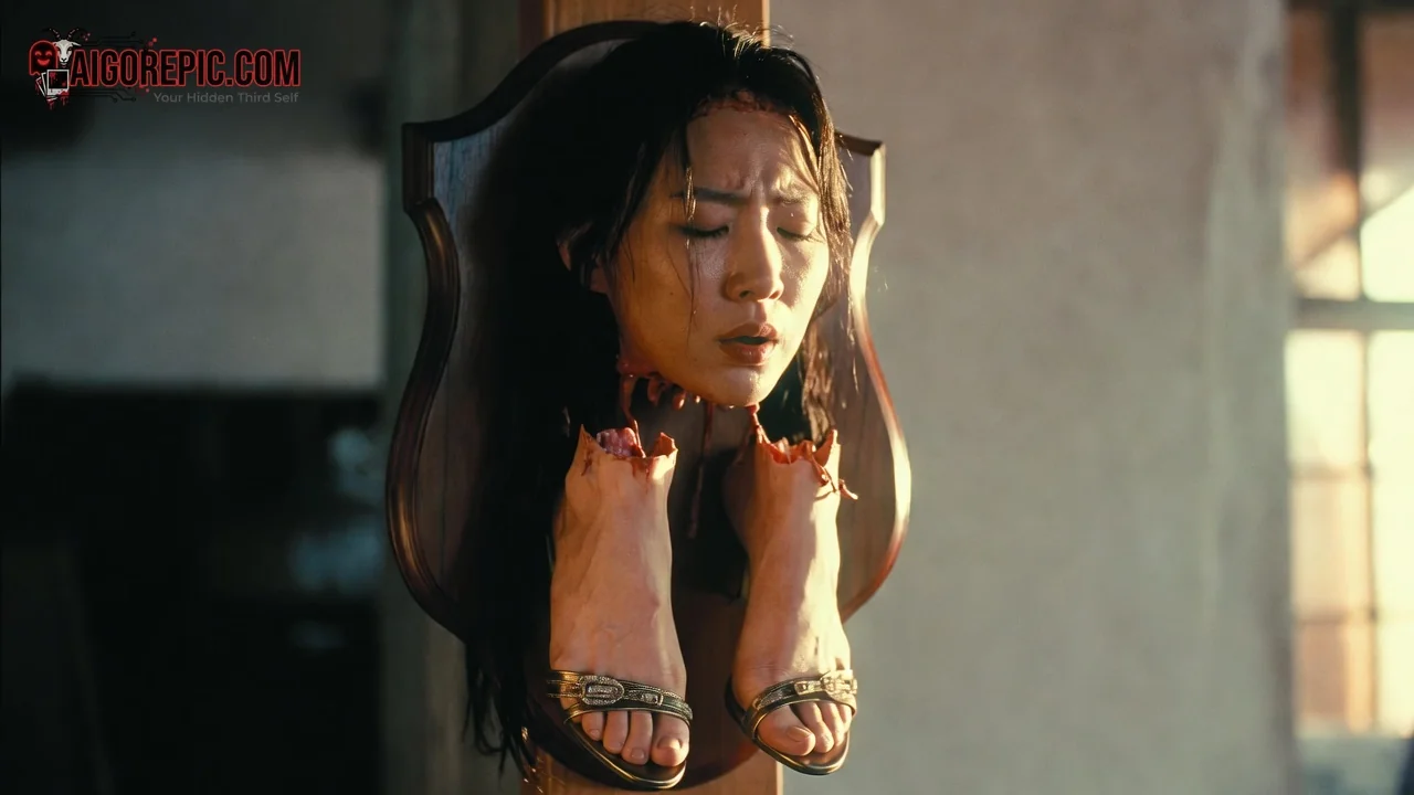 Head on Display - AI Generated Horror