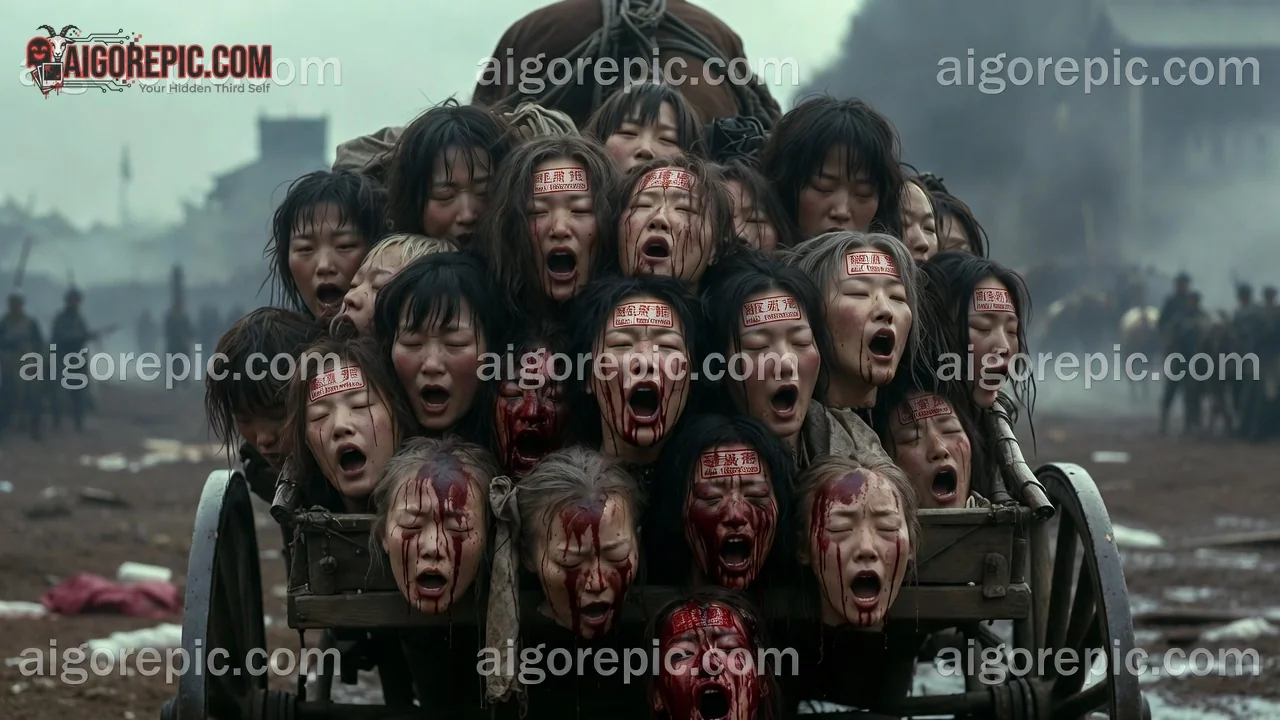 Horrific Human Cart Scene - AI Generated Horror