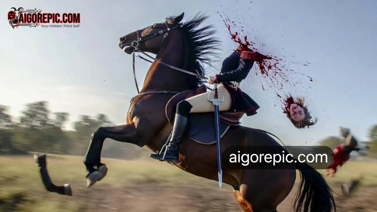 Horseback Decapitation Scene - AI Generated Horror