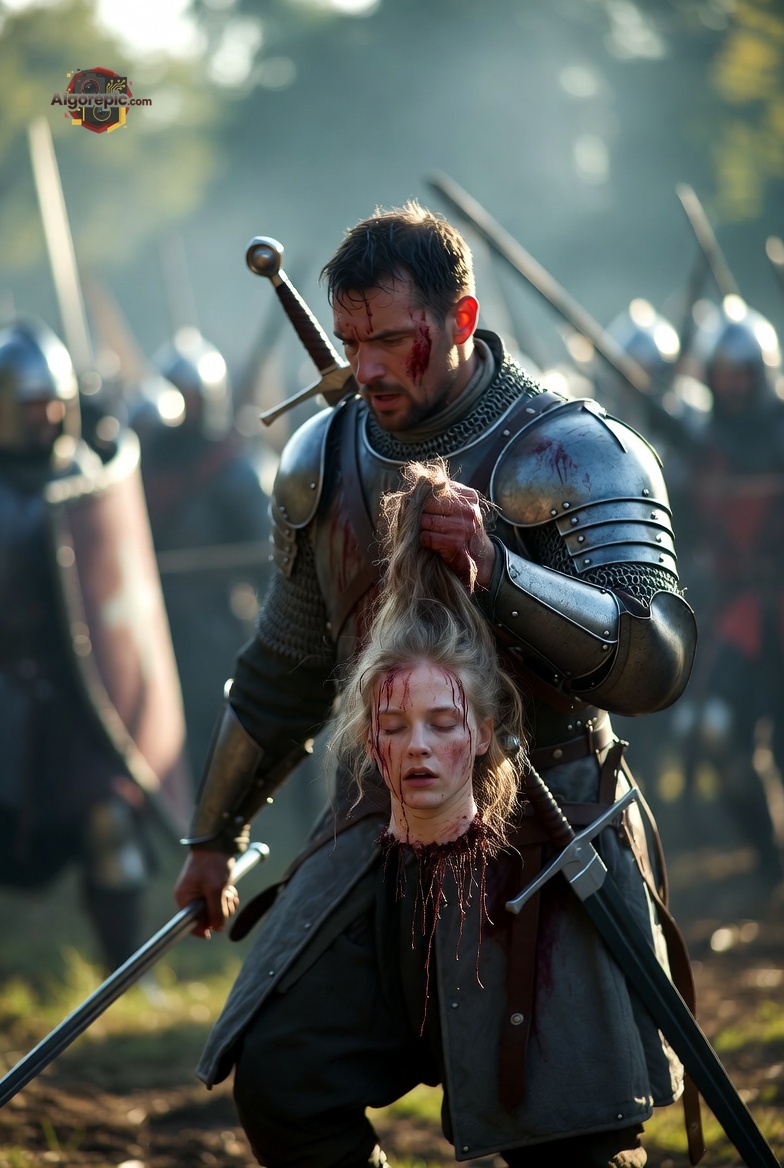 Knight Holding Severed Head - AI Generated Horror