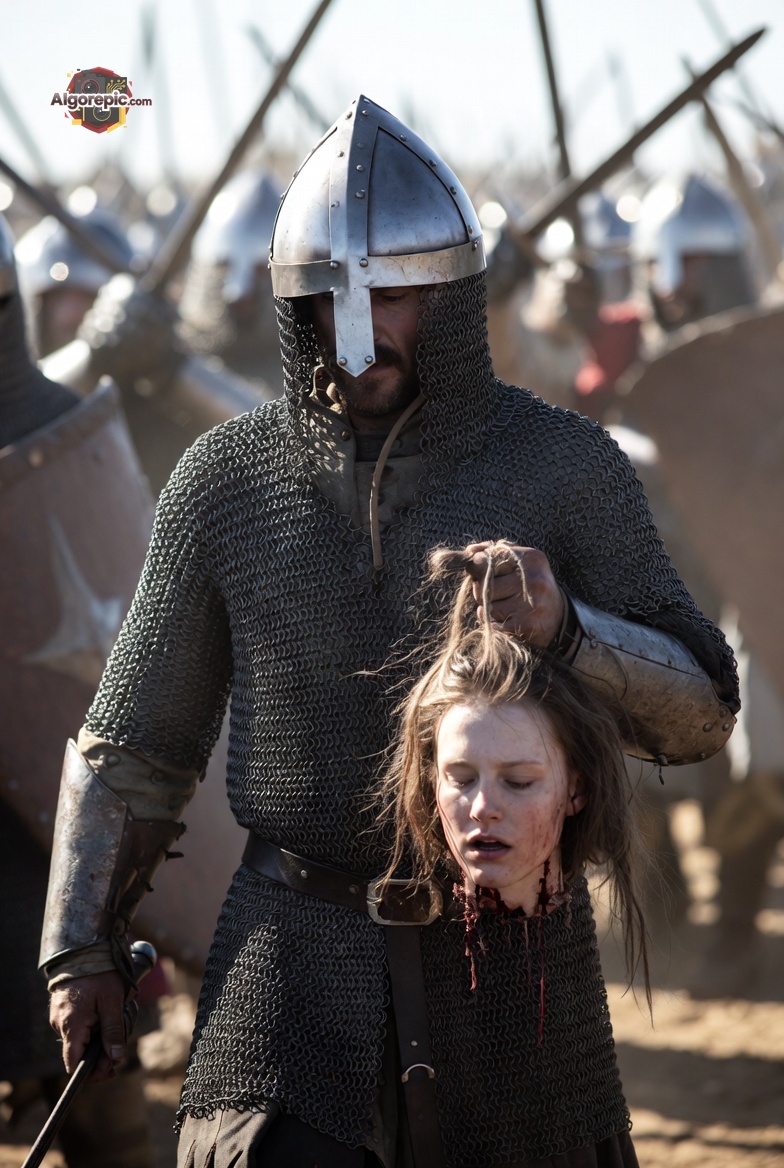 Medieval Warrior with Severed Head - AI Generated Horror