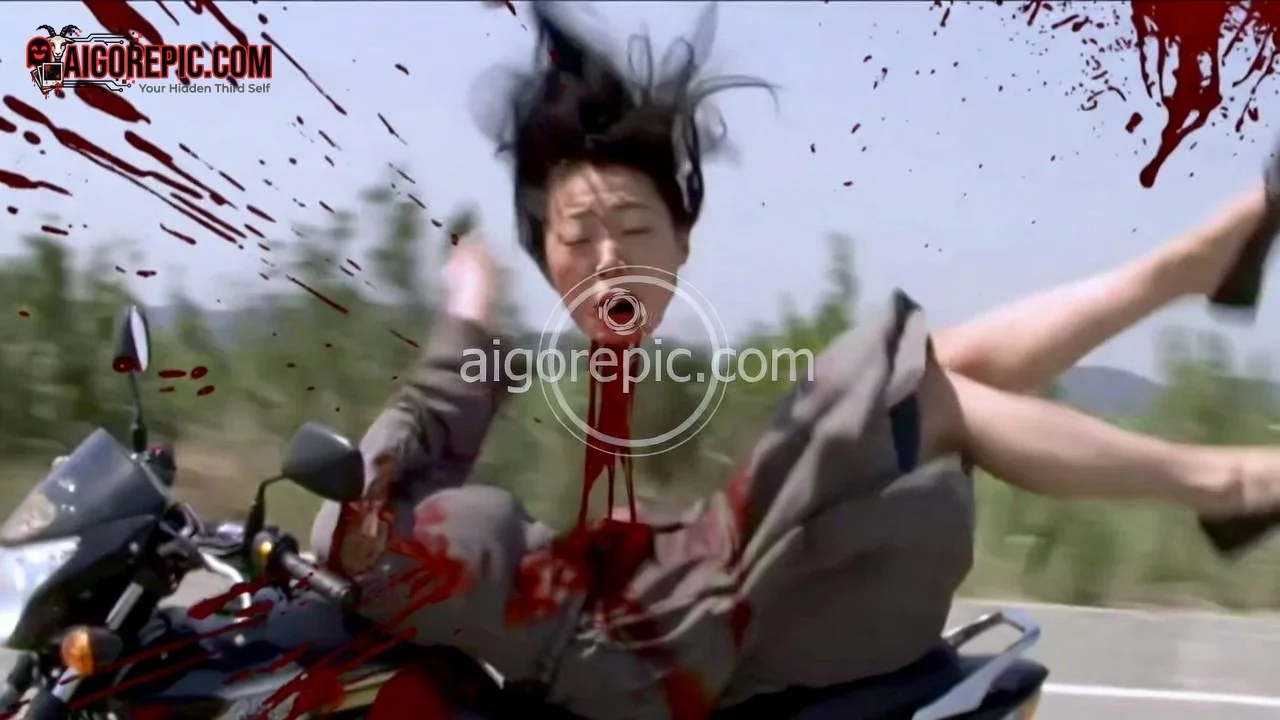 Motorcycle Accident Scene - AI Generated Horror