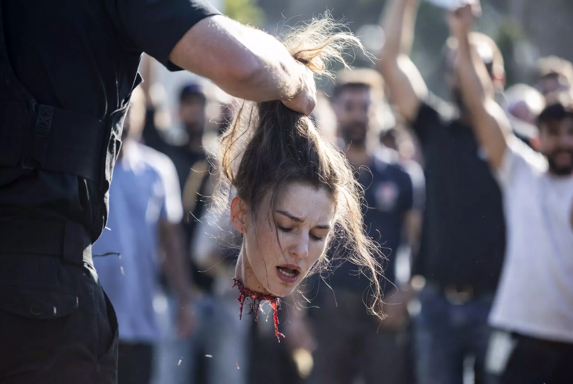 Protest Confrontation Scene - AI Generated Horror