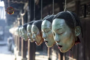 Row of Hanging Heads