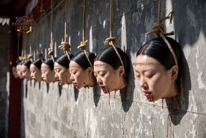 Row of Severed Heads