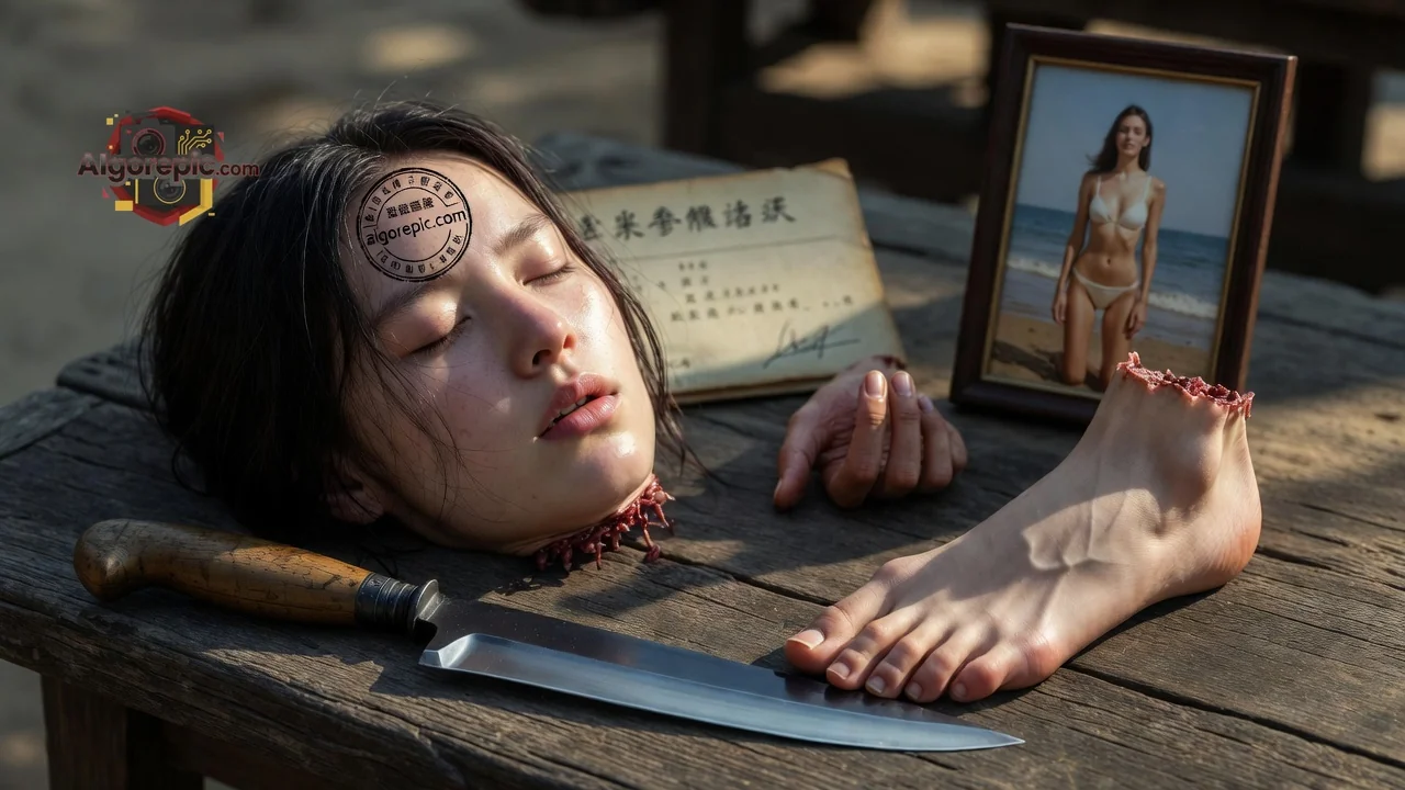 Severed Head and Foot - AI Generated Horror