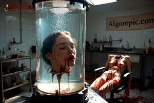 Severed Head in Bloody Lab