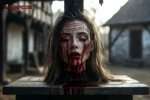 Severed Head on Display