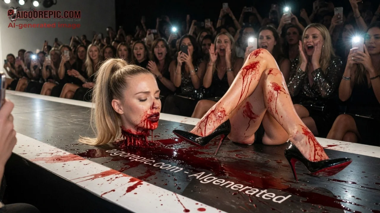 Severed Head on Runway - AI Generated Horror