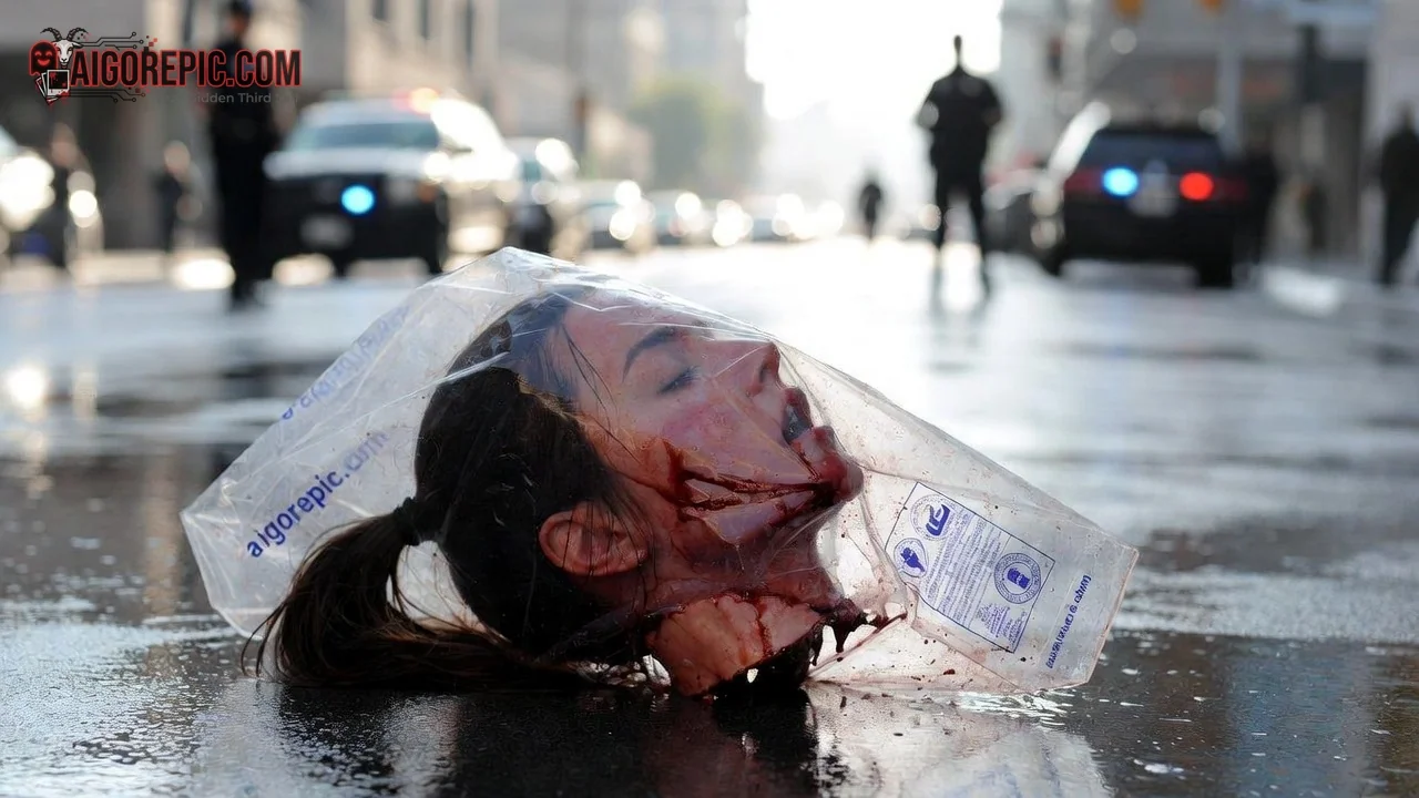 Severed Head on Street - AI Generated Horror
