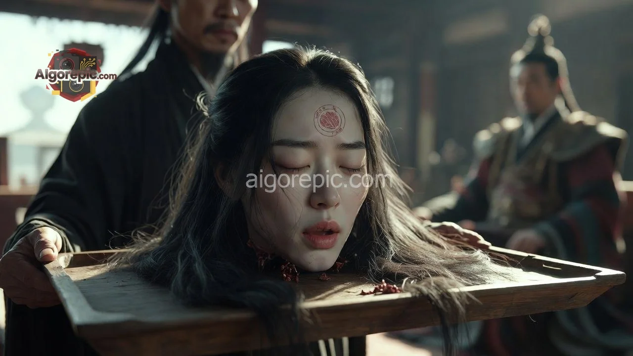 Severed Head on Tray - AI Generated Horror