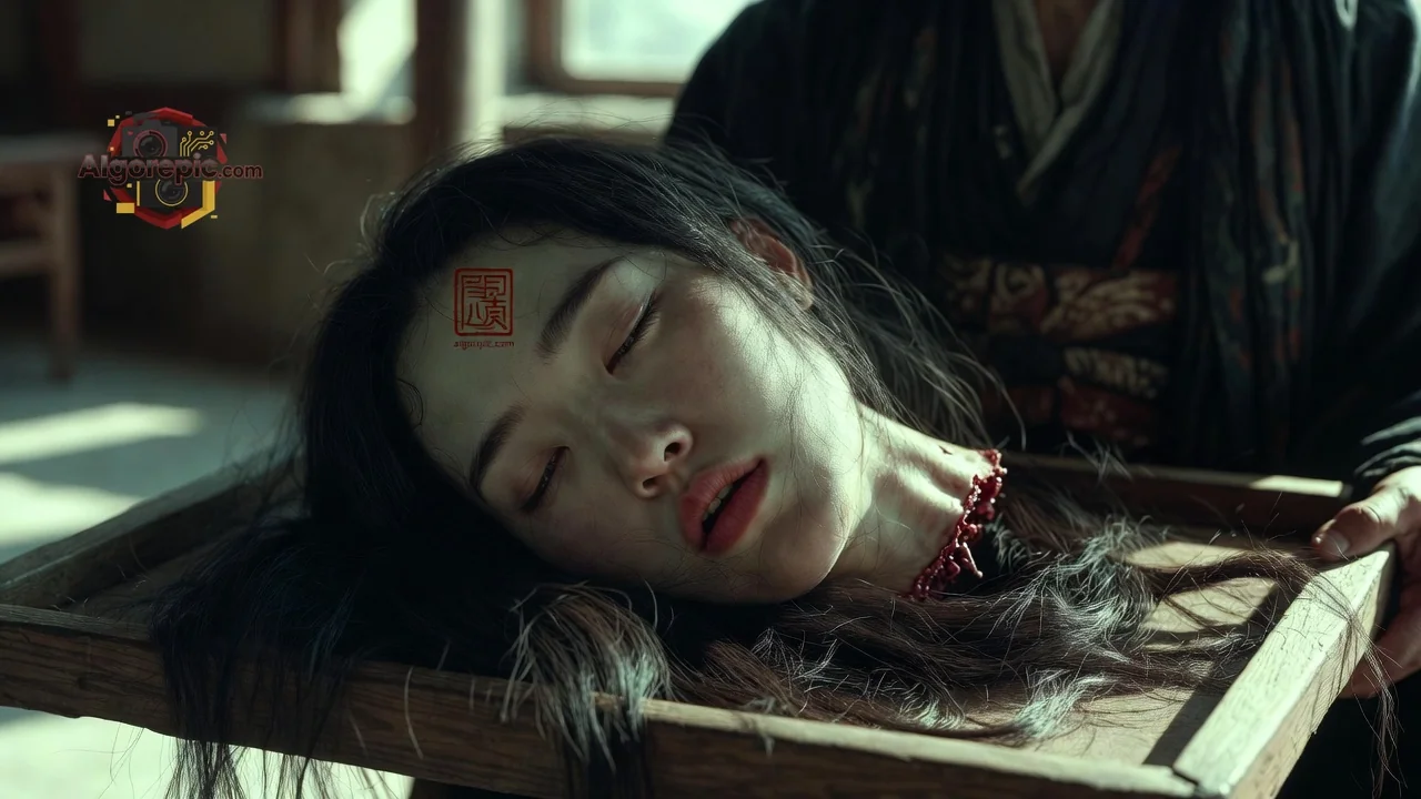 Severed Head on Tray - AI Generated Horror