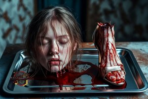 Severed Head on Tray