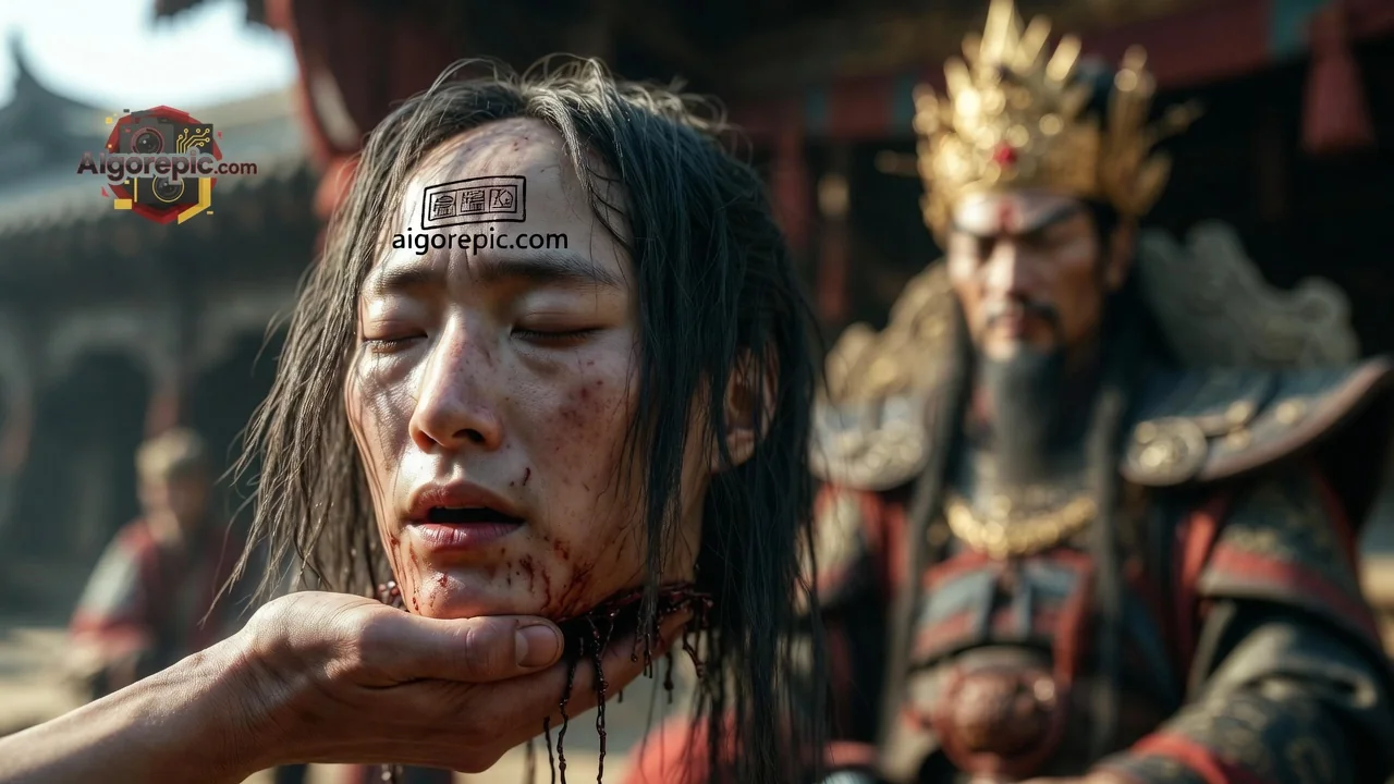 Severed Head Presentation - AI Generated Horror