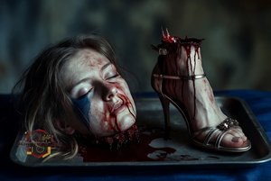 Severed Head with High Heel