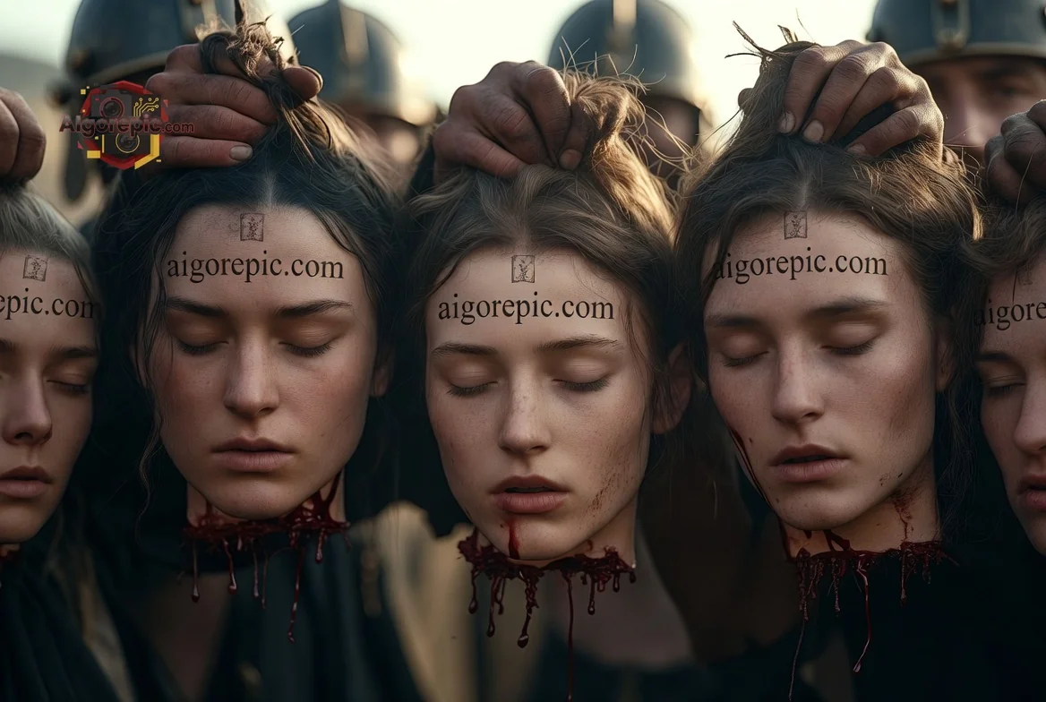 Severed Heads in Uniform - AI Generated Horror